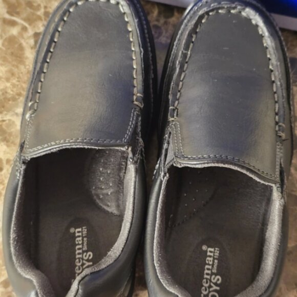 Boys' Freeman Little Kid Black Loafers Dress Shoes Party School Shoes Size 1 - Picture 6 of 16